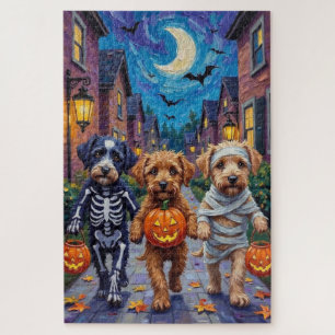 Lagotto Romagnolo Trick-or-Treating Halloween Jigsaw Puzzle