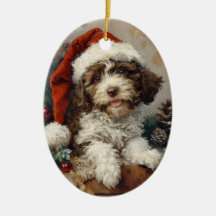 Lagotto Romagnolo Vintage Christmas