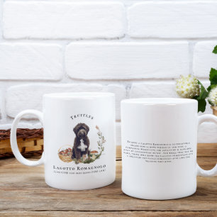 Lagotto Romagnolo Watercolor Dog Monogram Coffee Mug