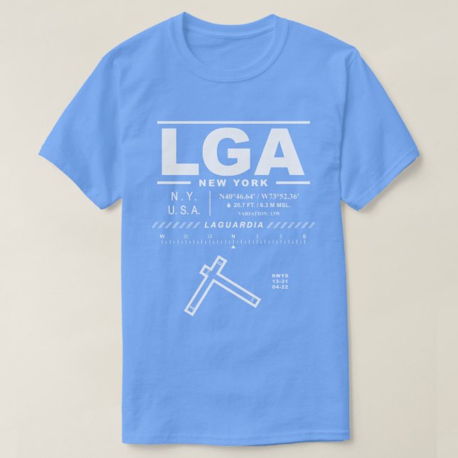 LaGuardia Airport LGA T-Shirt (Design Front)