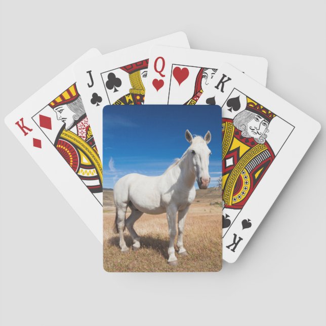 Laguna Azul, landscape with horses Poker Cards (Back)