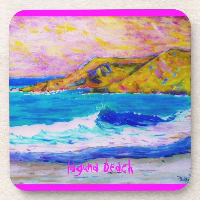 laguna beach art beverage coaster (Front)