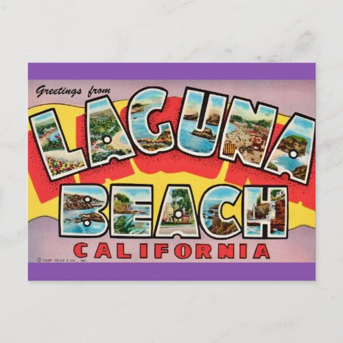 Laguna Beach CA Postcard