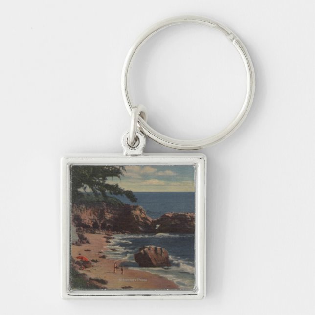 Laguna Beach, CA - Sheltered Cove on Coast Keychain (Front)