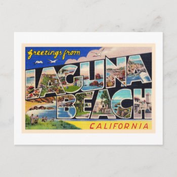 Laguna Beach California Ca Large Letter Postcard by AmericanTravelogue at Zazzle