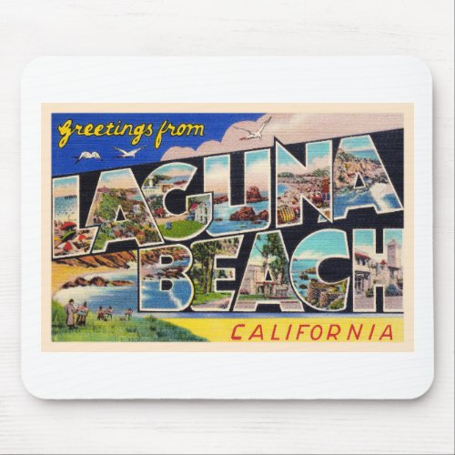 Laguna Beach California CA Large Letter Postcard Mouse Pad