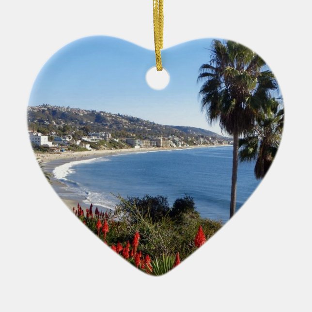 laguna beach california ceramic ornament (Front)