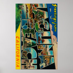 Laguna Beach, California - Large Letter Scenes Poster