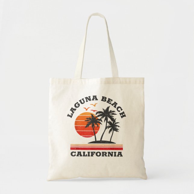 Laguna Beach California Retro Souvenir Gift  Tote Bag (Front)