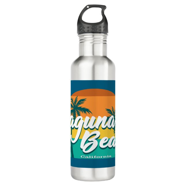 Laguna Beach California Stainless Steel Water Bottle (Front)