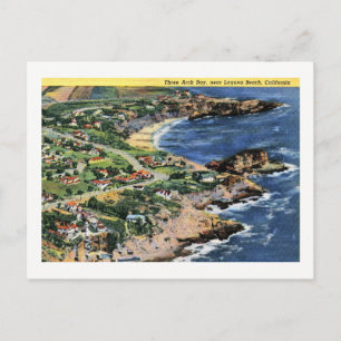 Laguna Beach, California, Three Arch Bay Vintage Postcard