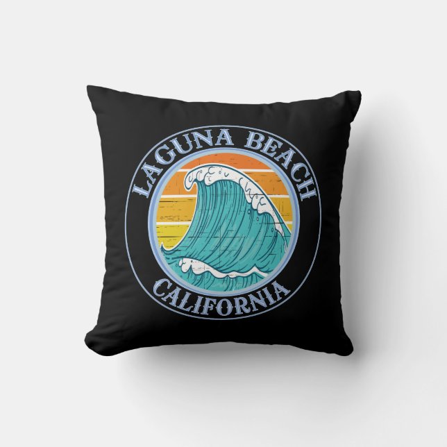 Laguna Beach California Throw Pillow (Front)