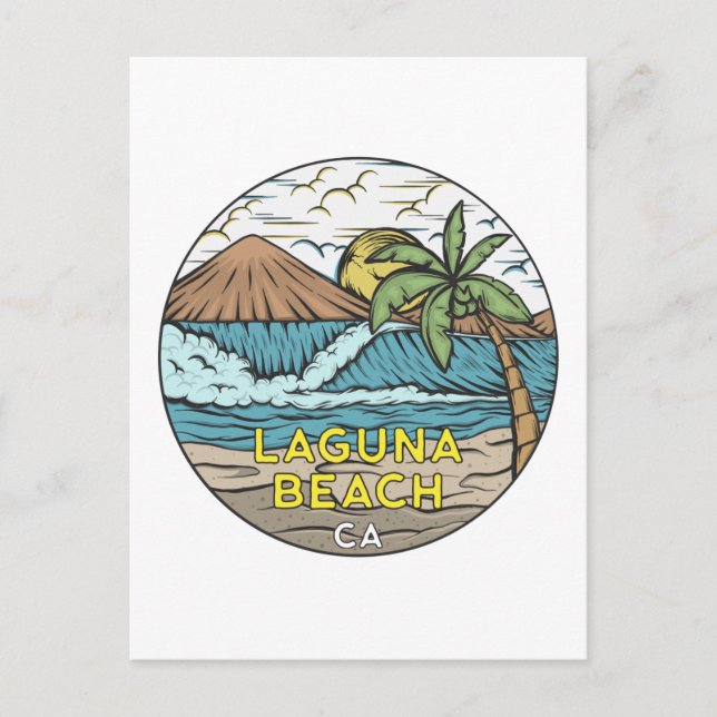 Laguna Beach California Vintage Postcard (Front)