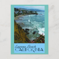 Vintage 1950s Southern California Travel Poster Pin Up Sunshine Beach Sea Retro 