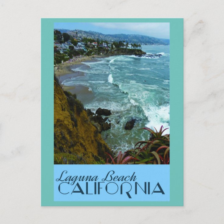 Laguna Beach California Vintage Travel Poster Postcard Zazzle