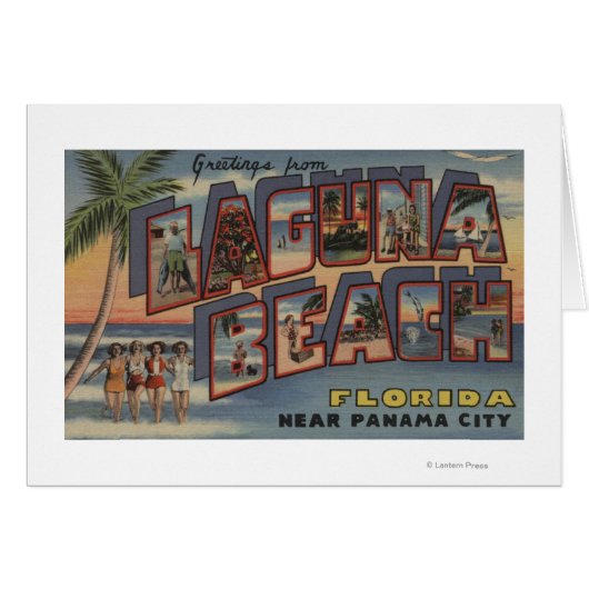 Laguna Beach, Florida - Large Letter Scenes Cards (Front Horizontal)