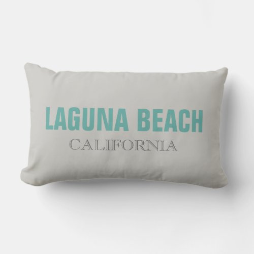 Laguna Beach Gray California Throw Pillow