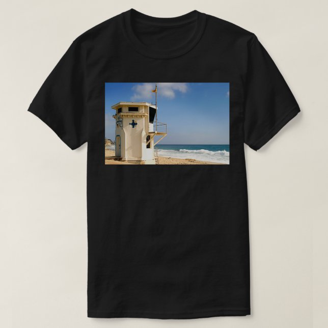 Laguna Beach Lifeguard Tower T-Shirt (Design Front)