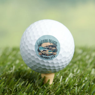 Laguna Beach Retro Vignette Golf Balls