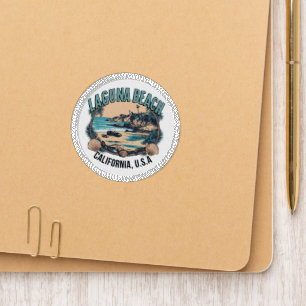 Laguna Beach Retro Vignette Iron On Patch