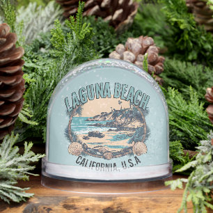 Laguna Beach Retro Vignette Snow Globe