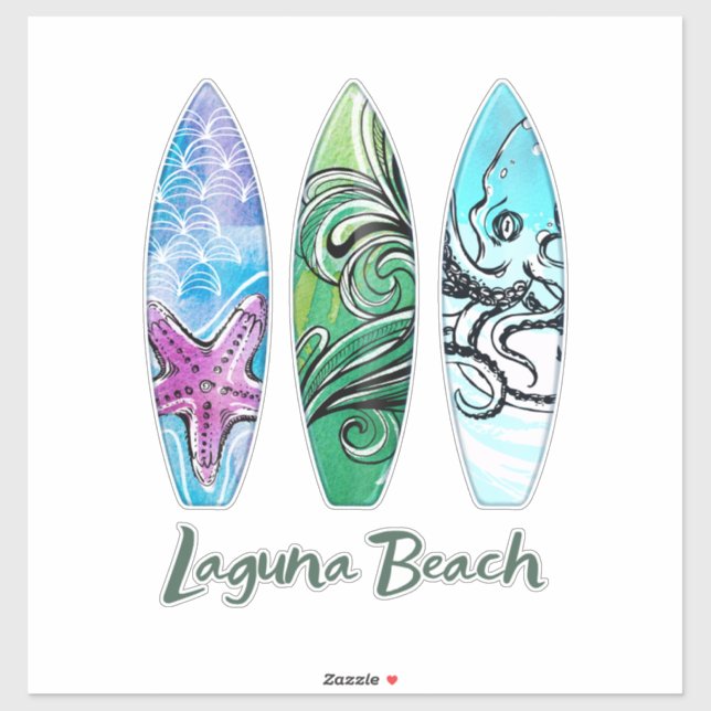 Laguna Beach Surfboards XL Sticker (Sheet)