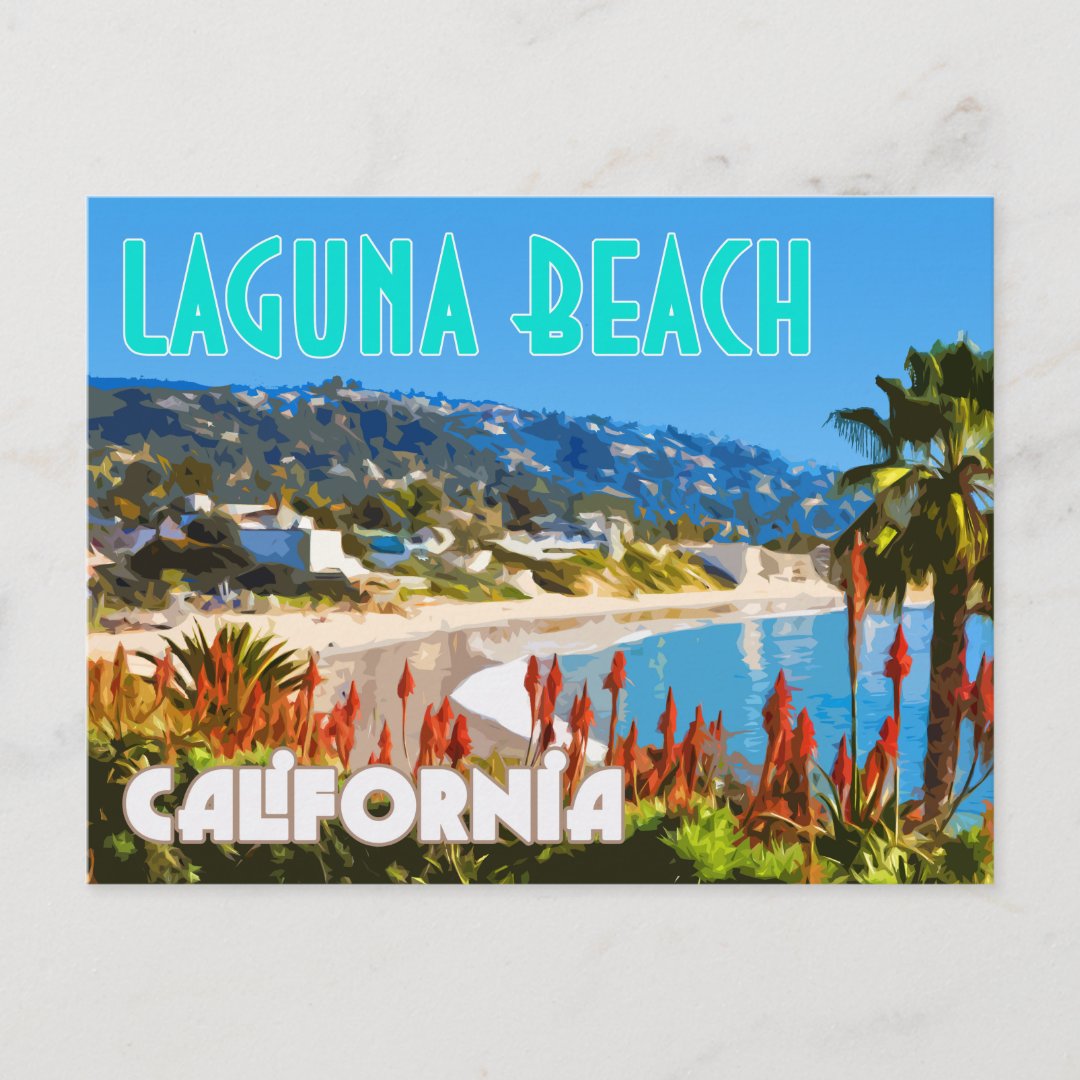 Laguna Beach Vintage Travel Poster Postcard Zazzle