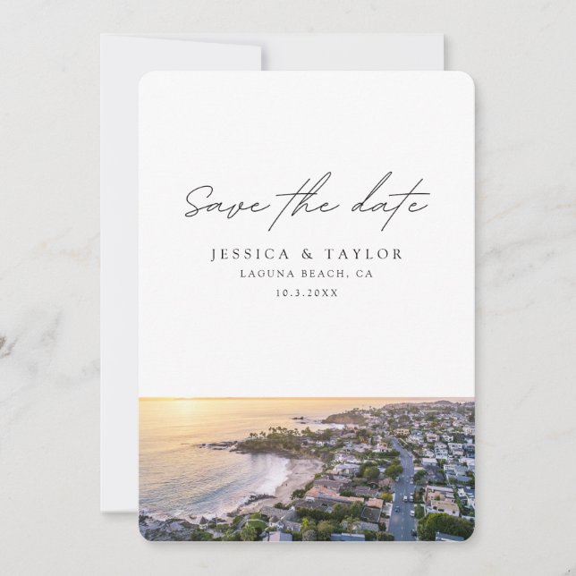 Laguna Beach Wedding Save the Date Invitation (Front)