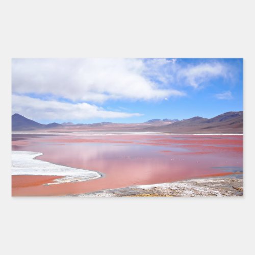 Laguna Colorada in Bolivia sticker rectangle