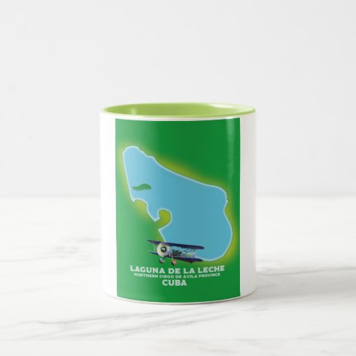 Laguna de la Leche Cuba lake map Two_Tone Coffee Mug