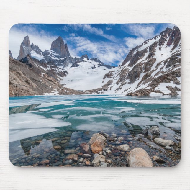 Laguna De Los Tres And Mount Fitzroy Mouse Pad (Front)