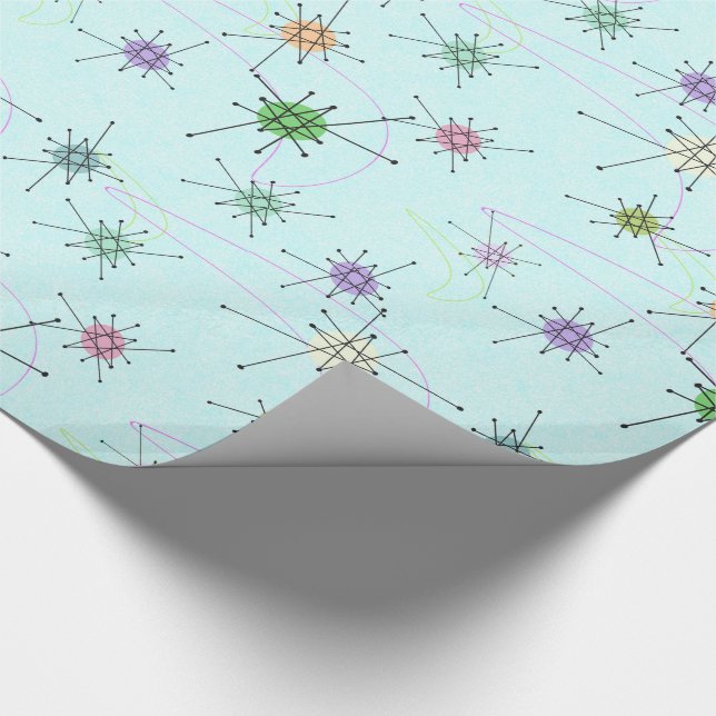 Laguna Moderne Blue Wrapping Paper (Corner)