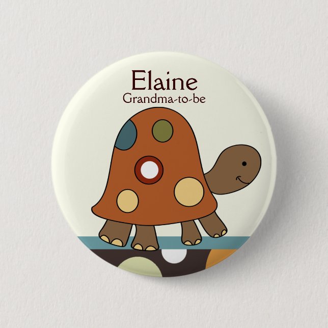 Laguna Turtle NAME TAG Personalized Button (Front)
