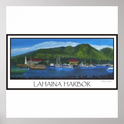 Lahaina Harbor Mug Poster