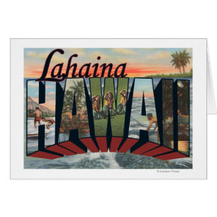 Lahaina, Hawaii - Large Letter Scenes Cards
