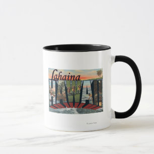Lahaina, Hawaii - Large Letter Scenes Mug