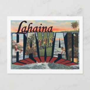 Lahaina, Hawaii - Large Letter Scenes Postcard