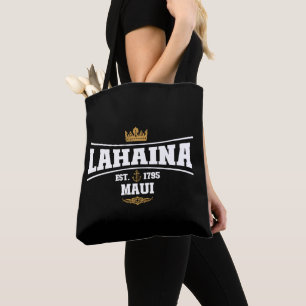 Lahaina Maui Vintage Boat Anchor Flag 1795 Gifts Tote Bag