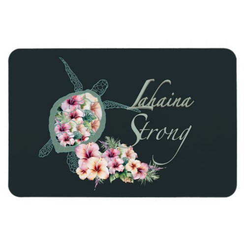 Lahaina Strong Hibiscus and Sea TurtlePhoto Magnet