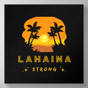 Lahaina Strong Maui Hawaii Tropical Sunset Retro Foam Core Photo Tile