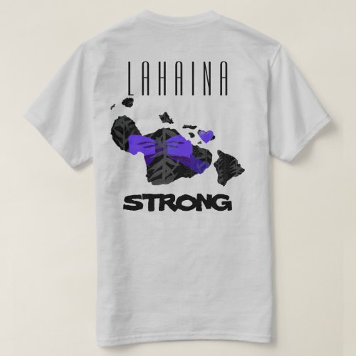 LAHAINA STRONG  TI LEAF IN MEMORY OF PurpleRibbon T_Shirt