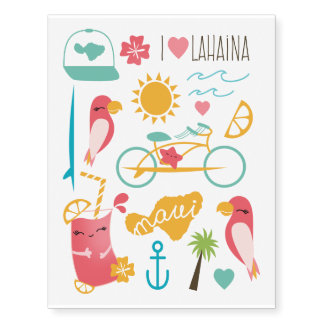 "Lahaina" Temporary Tattoos