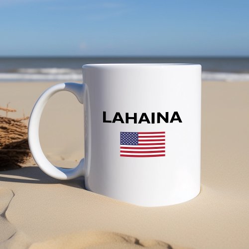 Lahaina USA American Flag Light_Color Coffee Mug