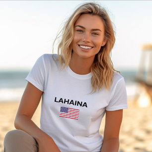 Lahaina USA American Flag Light-Color T-Shirt