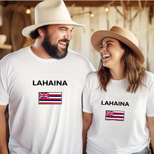 Lahaina USA Hawaiian Flag Light-Color T-Shirt