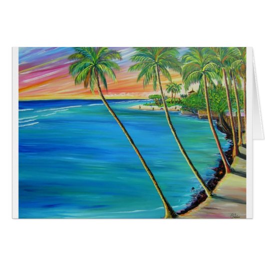 Lahaina view of baby beach cards (Front Horizontal)