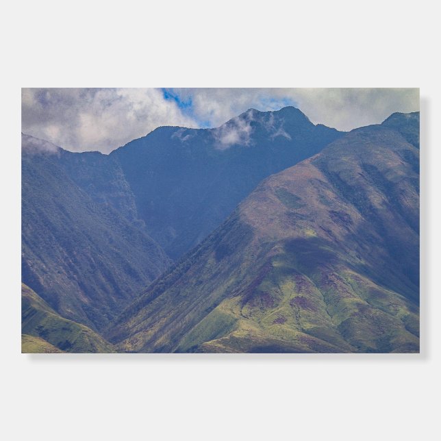 Lahaina west Maui mountains picture Foam Board (Front)