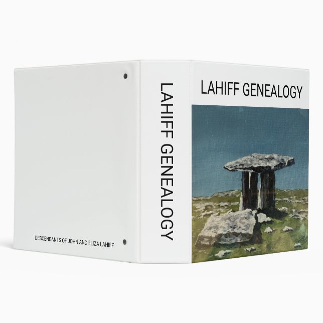 LAHIFF GENEALOGY BINDER (Background)