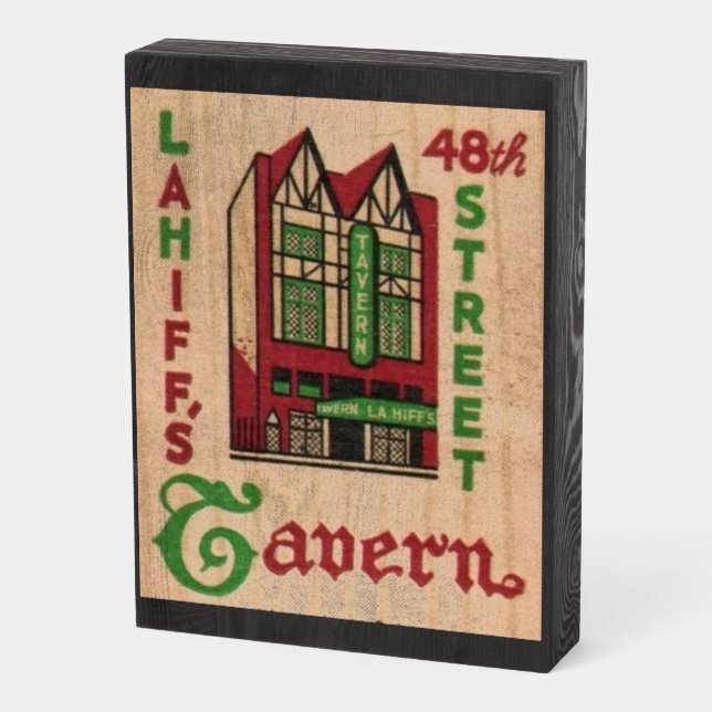 Lahiff's Tavern Sign for Home Decor (Angled Vertical)