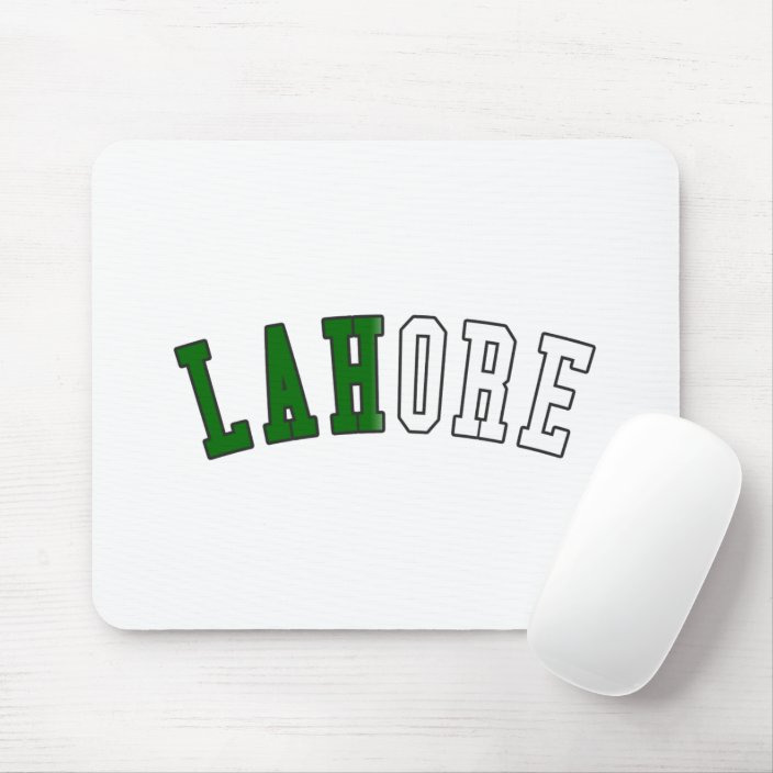 Lahore in Pakistan National Flag Colors Mouse Pad